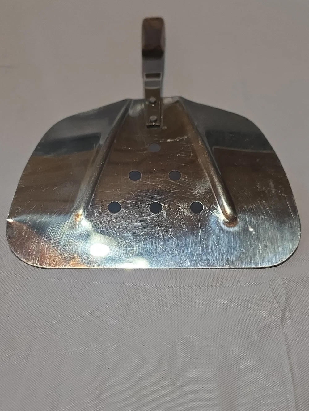 Robinson USA VTG Stainless Steel Slotted Spatula Wooden Handle